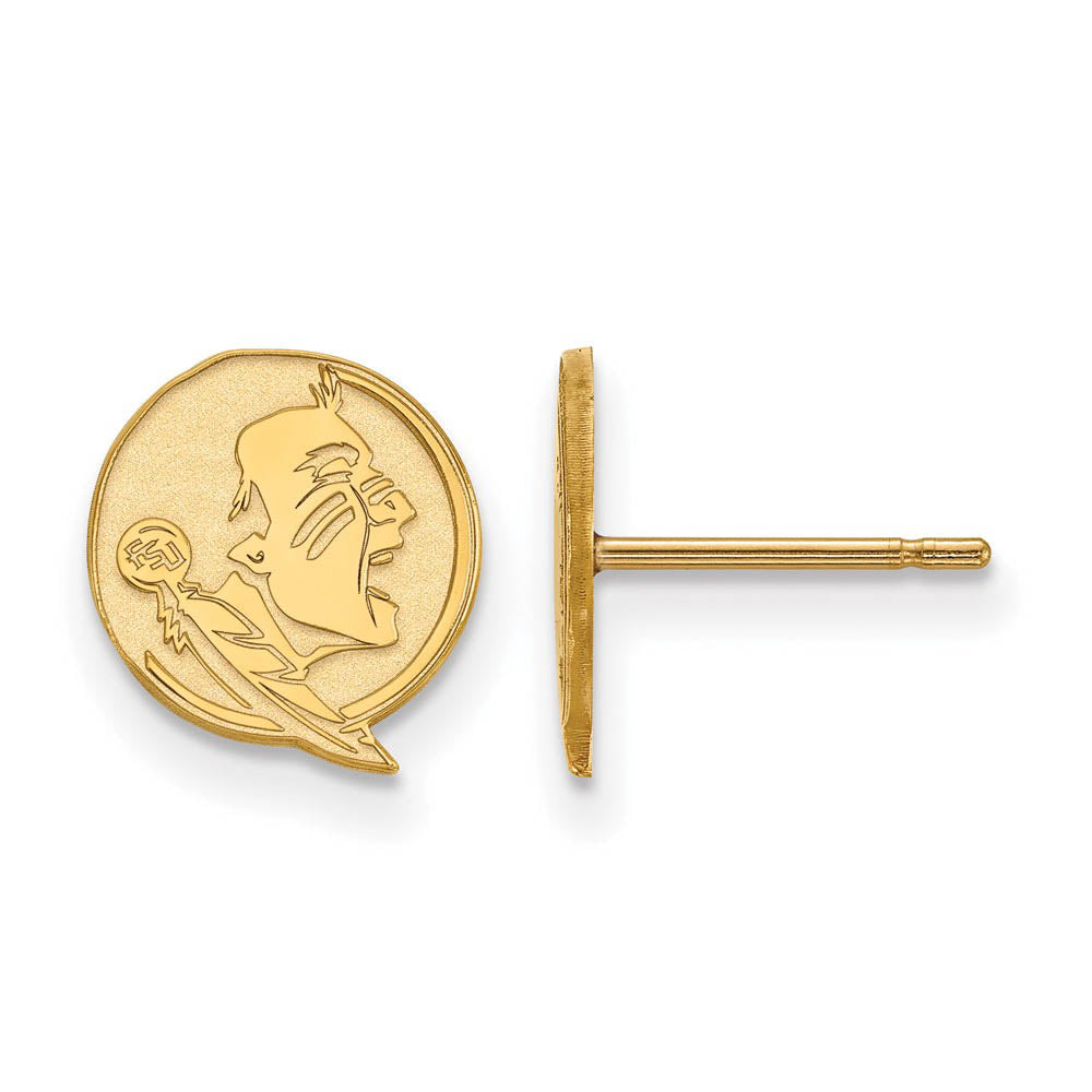 14k Gold Plated Silver Florida State Univ. XS Post Earrings, Item E16210 by The Black Bow Jewelry Co.