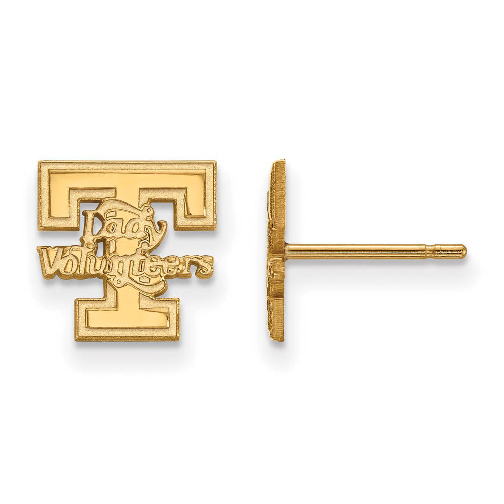 14k Gold Plated Silver University of Tennessee XS (Tiny) Post Earrings, Item E16217 by The Black Bow Jewelry Co.
