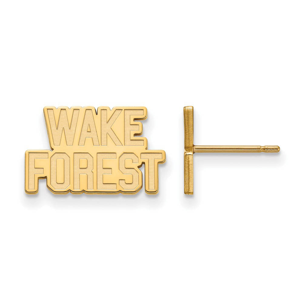 14k Gold Plated Silver Wake Forest University XS (Tiny) Post Earrings, Item E16235 by The Black Bow Jewelry Co.