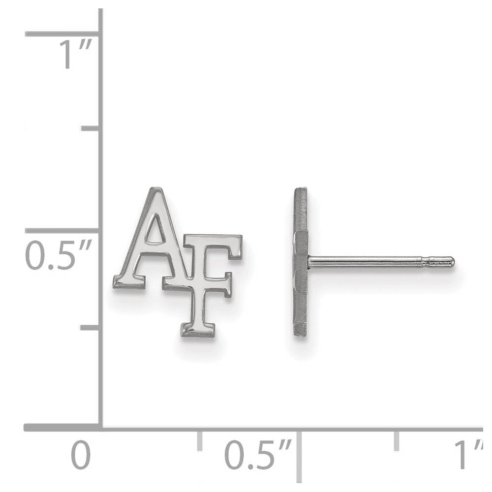 Alternate view of the Sterling Silver Air force Academy XS (Tiny) Post Earrings by The Black Bow Jewelry Co.