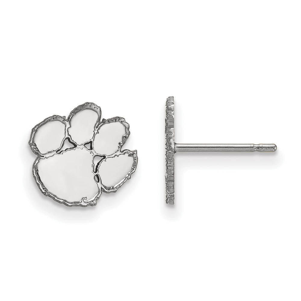 Sterling Silver Clemson University XS (Tiny) Post Earrings, Item E16297 by The Black Bow Jewelry Co.