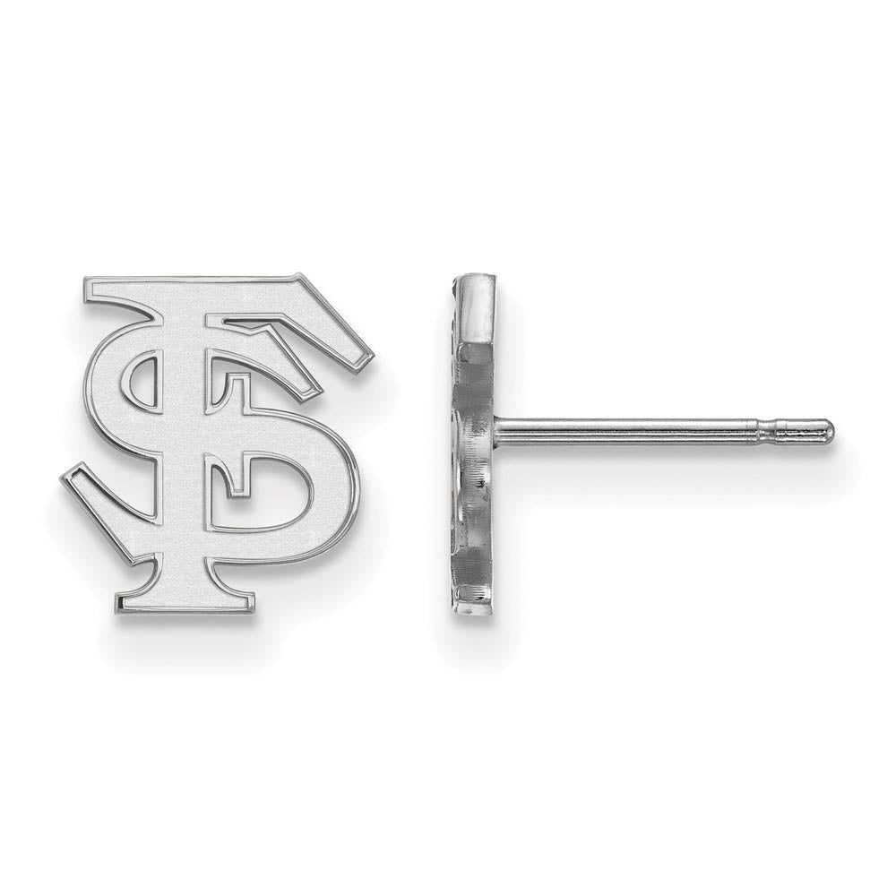 Sterling Silver Florida State University XS (Tiny) 'FS' Post Earrings, Item E16299 by The Black Bow Jewelry Co.