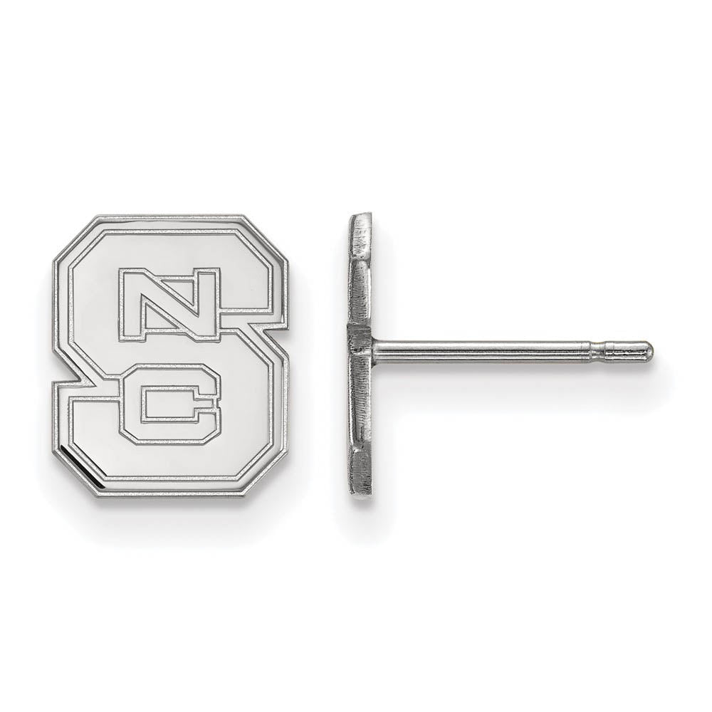Sterling Silver North Carolina State XS (Tiny) 'NCS' Post Earrings, Item E16305 by The Black Bow Jewelry Co.