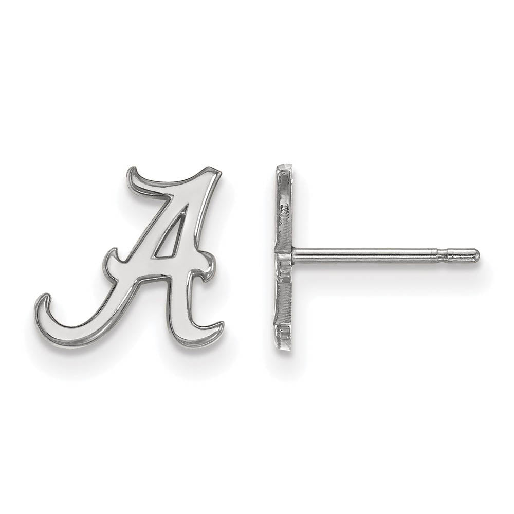 Sterling Silver University of Alabama XS (Tiny) 'A' Post Earrings, Item E16309 by The Black Bow Jewelry Co.