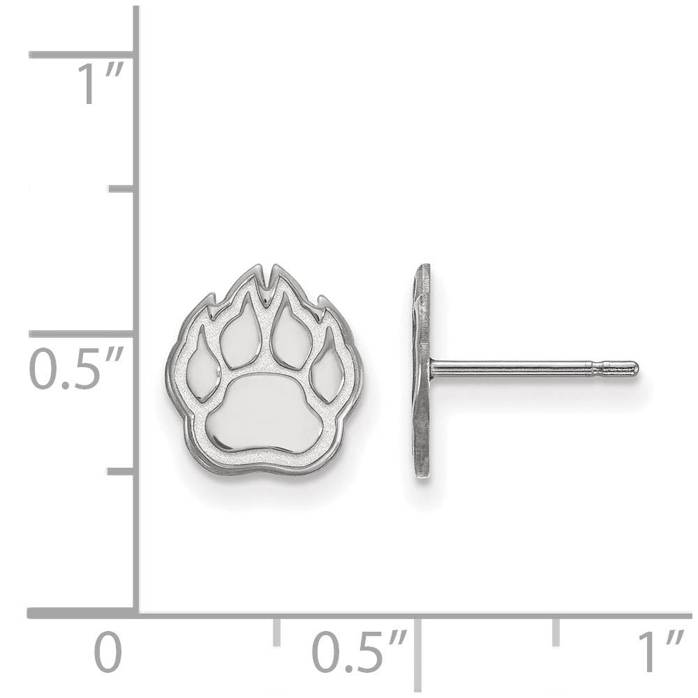 Alternate view of the Sterling Silver Northern Illinois University XS (Tiny) Post Earrings by The Black Bow Jewelry Co.