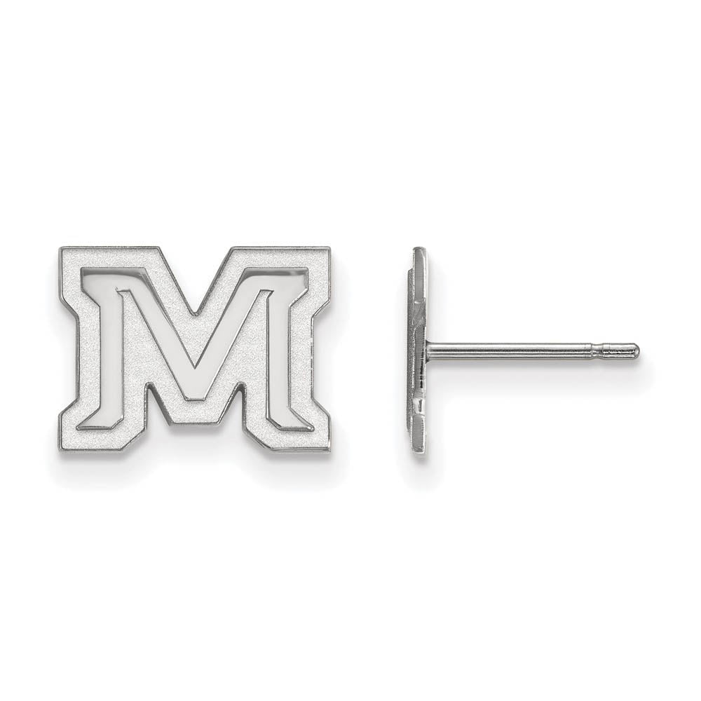Sterling Silver Montana State University XS (Tiny) 'M' Post Earrings, Item E16349 by The Black Bow Jewelry Co.