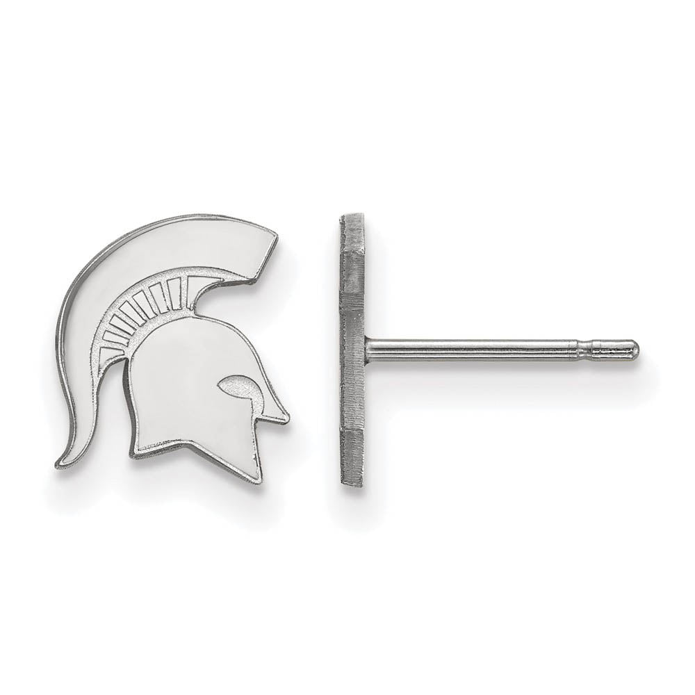 Sterling Silver Michigan State University XS (Tiny) Post Earrings, Item E16372 by The Black Bow Jewelry Co.