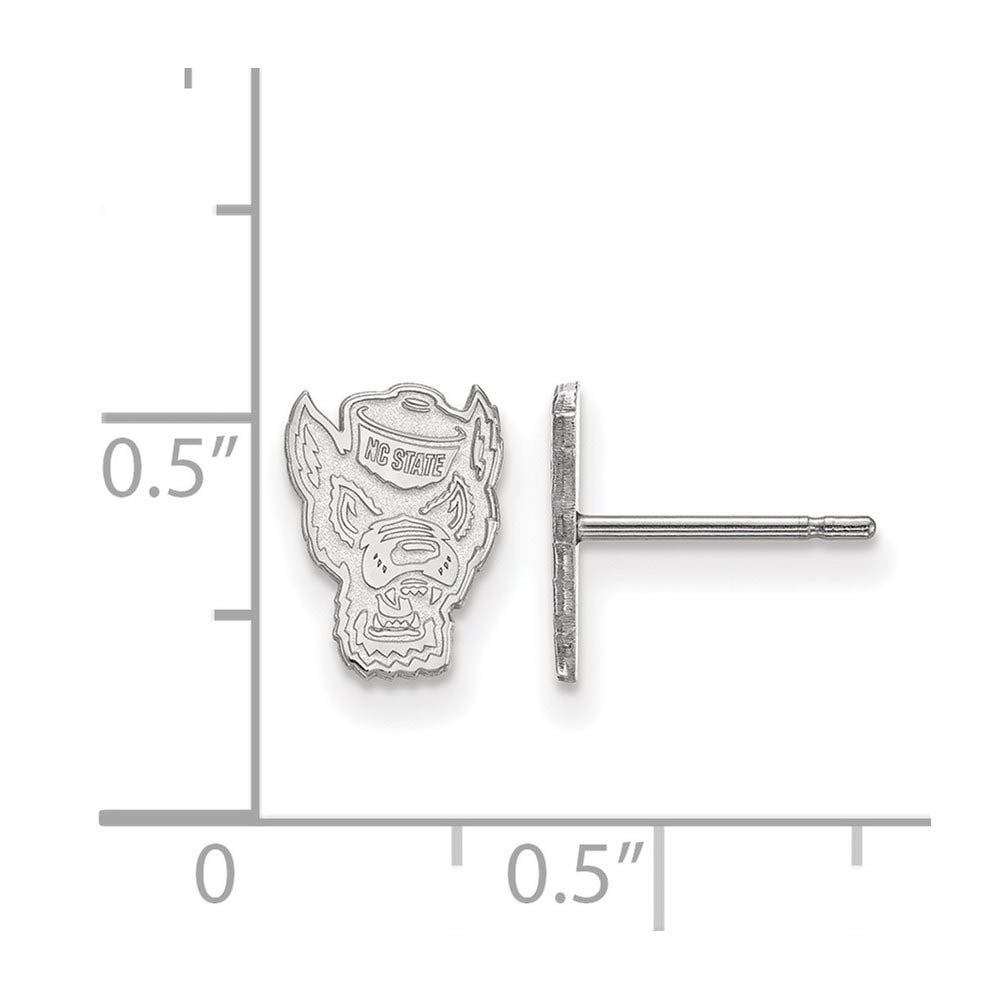 Alternate view of the Sterling Silver North Carolina State XS (Tiny) Post Earrings by The Black Bow Jewelry Co.