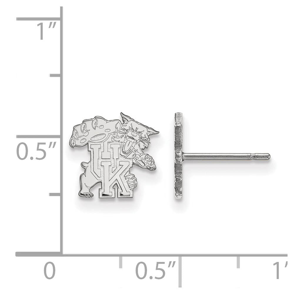Alternate view of the Sterling Silver University of Kentucky XS (Tiny) Post Earrings by The Black Bow Jewelry Co.