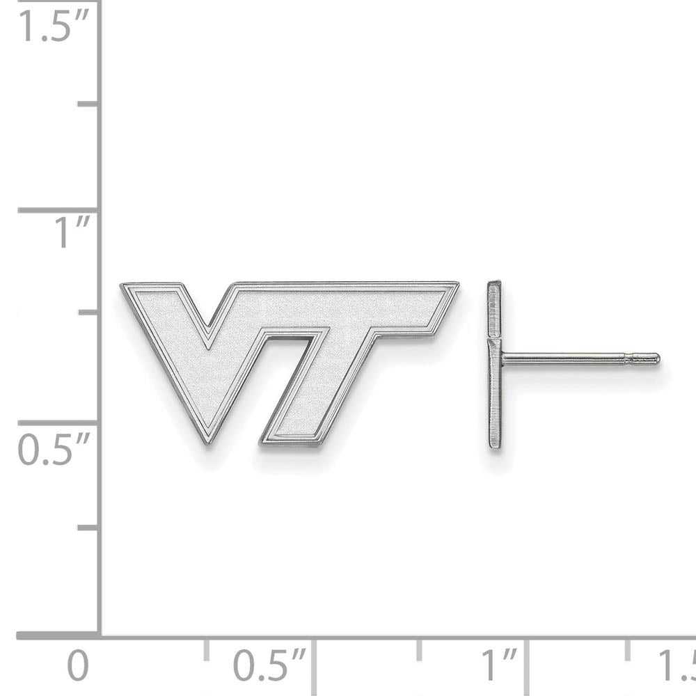 Alternate view of the Sterling Silver Virginia Tech XS (Tiny) Post Earrings by The Black Bow Jewelry Co.