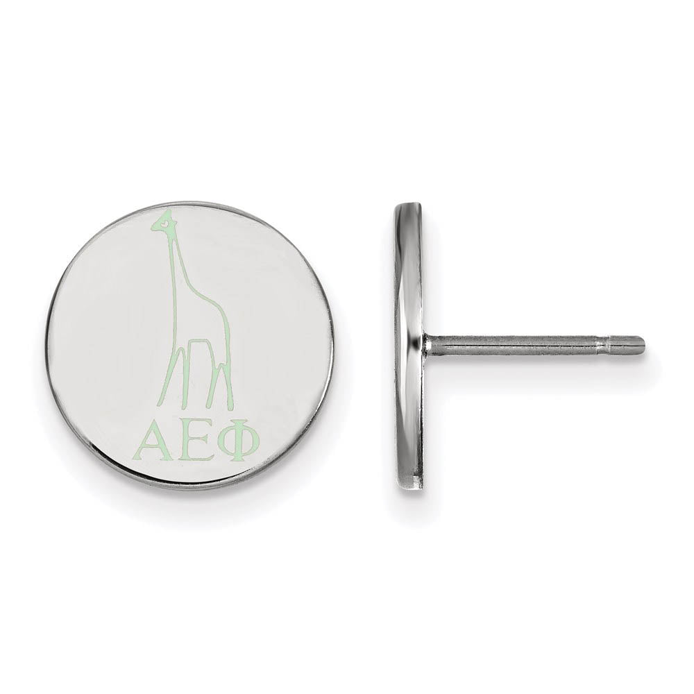 Sterling Silver Alpha Epsilon Phi Enamel Post Earrings, Item E17066 by The Black Bow Jewelry Co.