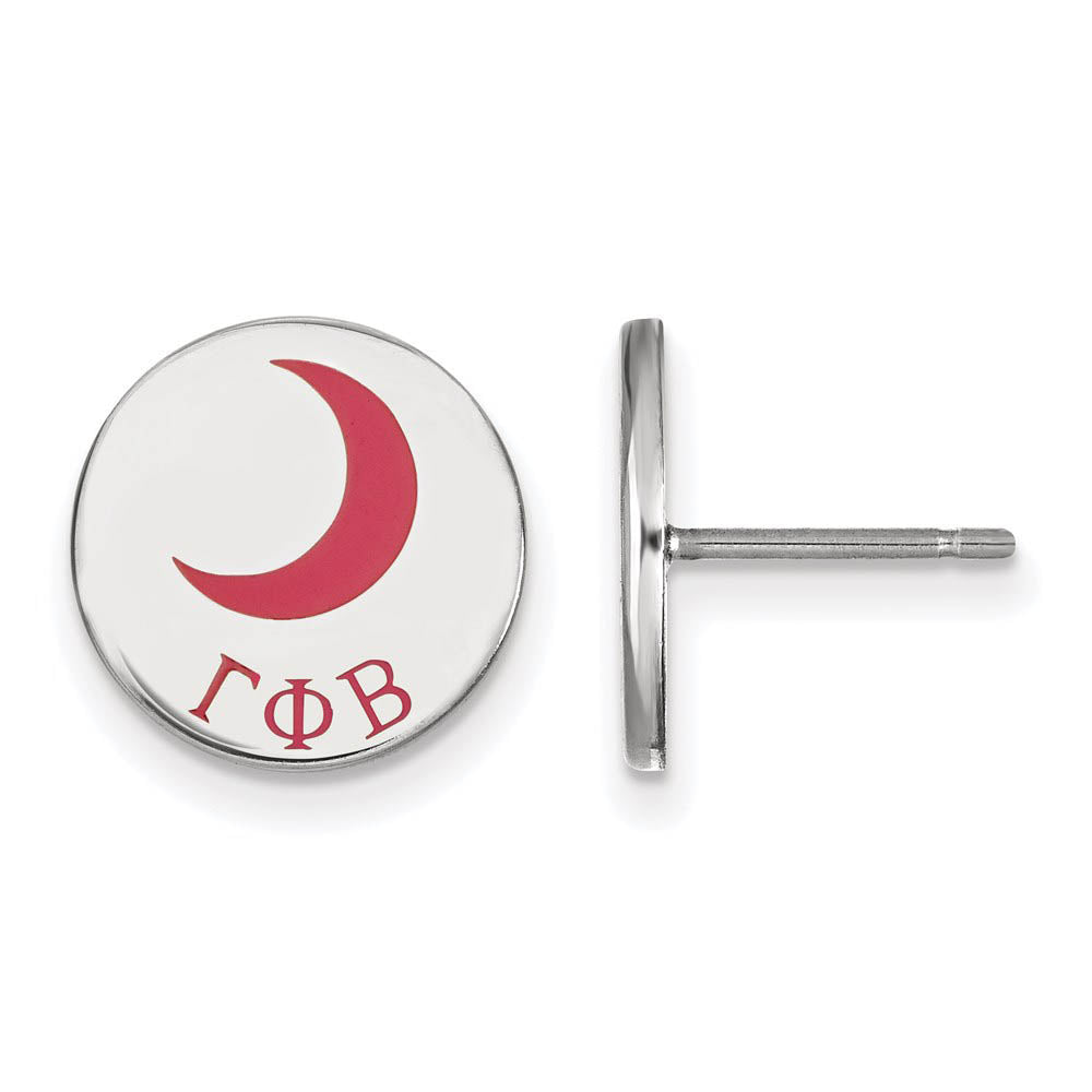 Sterling Silver Gamma Phi Beta Enamel Post Earrings, Item E17150 by The Black Bow Jewelry Co.