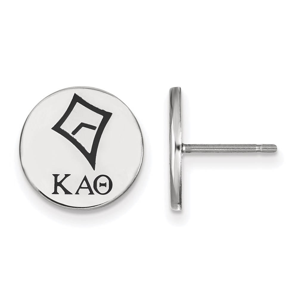 Sterling Silver Kappa Alpha Theta Enamel Post Earrings, Item E17156 by The Black Bow Jewelry Co.