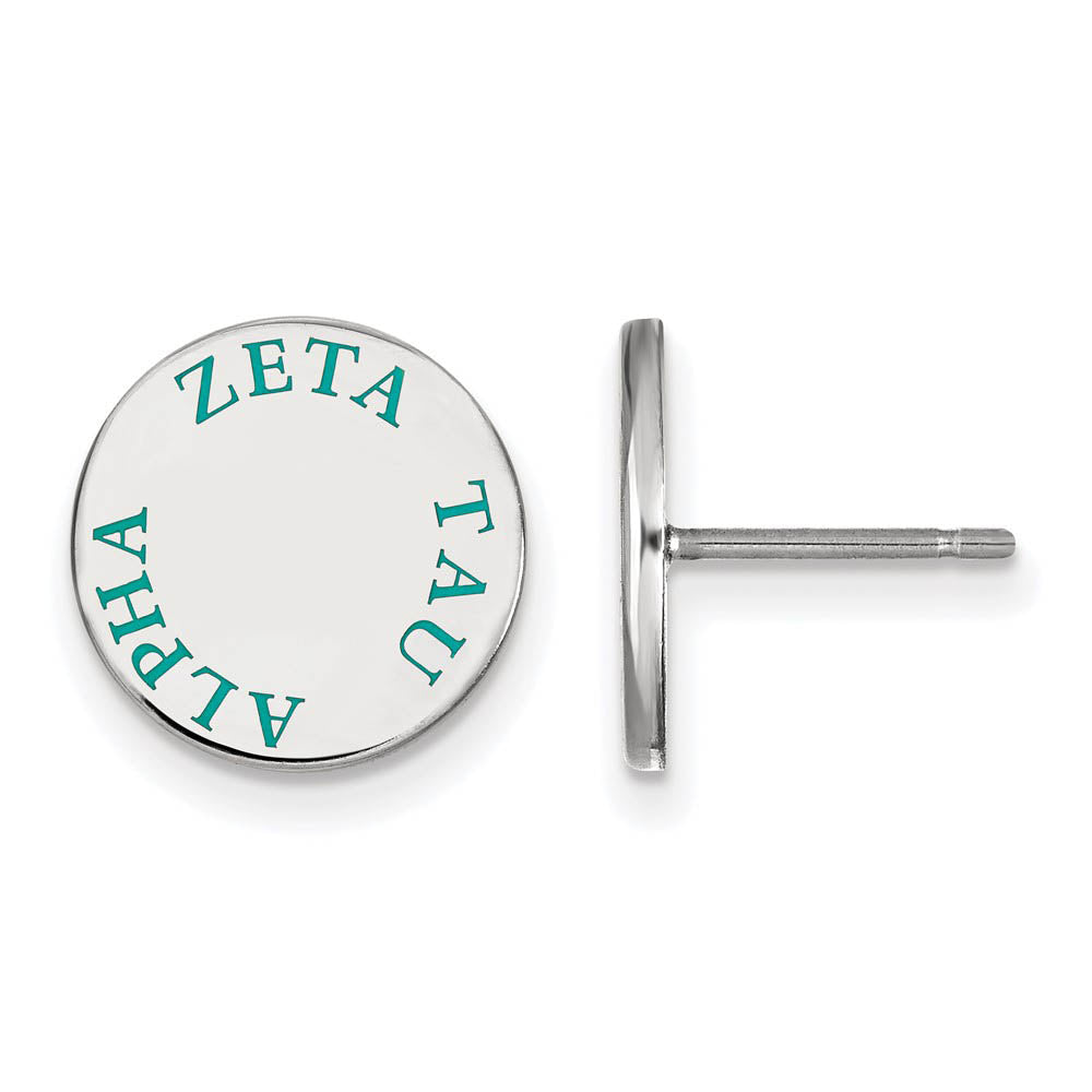 Sterling Silver Zeta Tau Alpha Enamel Post Earrings, Item E17221 by The Black Bow Jewelry Co.