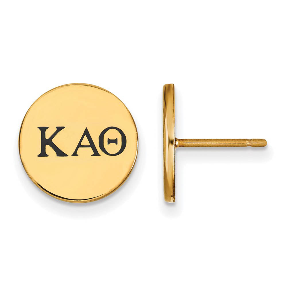 14K Plated Silver Kappa Alpha Theta Enamel Greek Letters Post Earrings, Item E17335 by The Black Bow Jewelry Co.