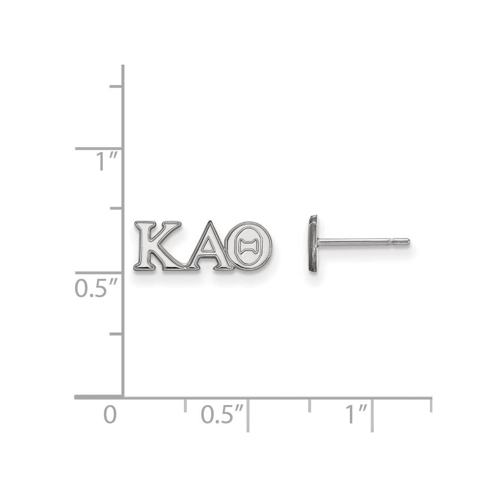Alternate view of the Sterling Silver Kappa Alpha Theta XS Greek Letters Post Earrings by The Black Bow Jewelry Co.