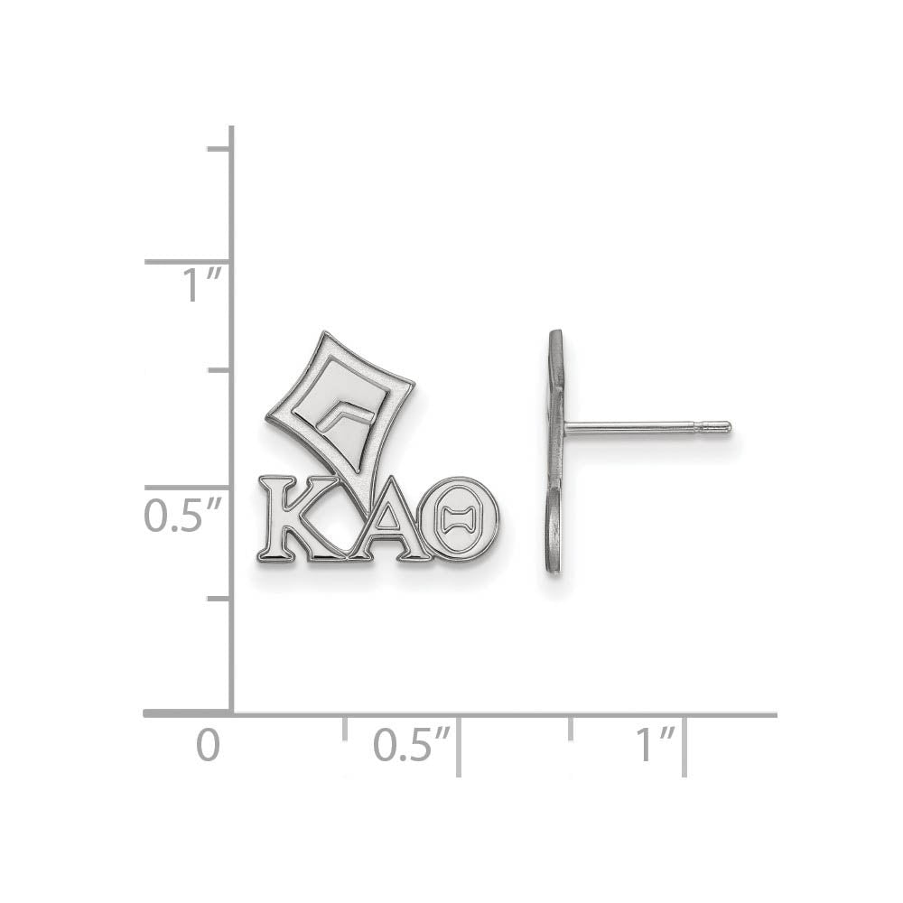 Alternate view of the Sterling Silver Kappa Alpha Theta XS Post Earrings by The Black Bow Jewelry Co.