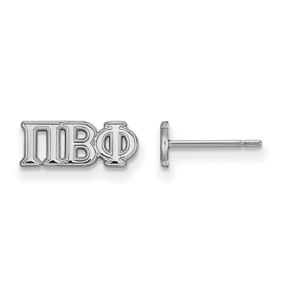 Sterling Silver Pi Beta Phi XS Greek Letters Post Earrings, Item E17448 by The Black Bow Jewelry Co.