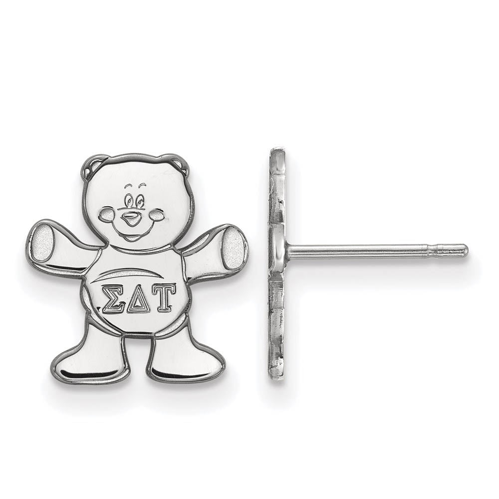 Sterling Silver Sigma Delta Tau XS Post Earrings, Item E17451 by The Black Bow Jewelry Co.