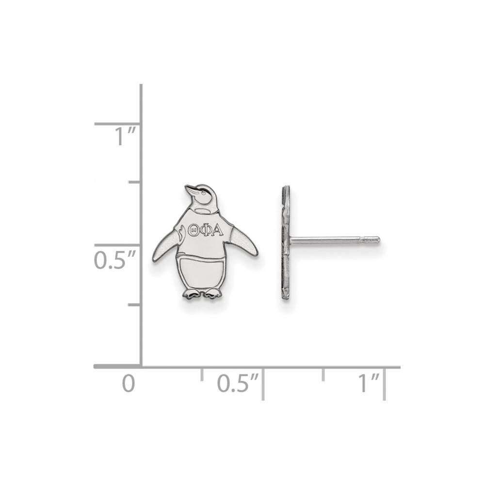 Alternate view of the Sterling Silver Theta Phi Alpha XS Post Earrings by The Black Bow Jewelry Co.