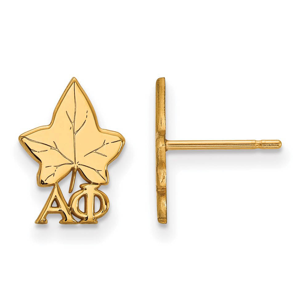 14K Plated Silver Alpha Phi XS Post Earrings, Item E17471 by The Black Bow Jewelry Co.