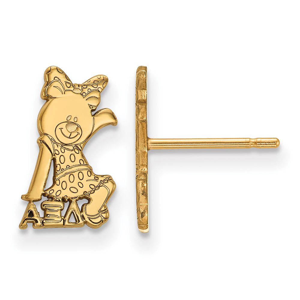 14K Plated Silver Alpha Xi Delta XS Post Earrings, Item E17477 by The Black Bow Jewelry Co.