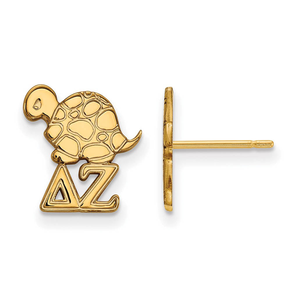 14K Plated Silver Delta Zeta XS Post Earrings, Item E17487 by The Black Bow Jewelry Co.
