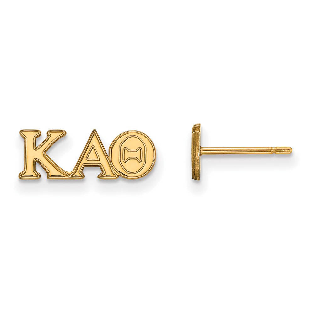 14K Plated Silver Kappa Alpha Theta XS Greek Letters Post Earrings, Item E17490 by The Black Bow Jewelry Co.