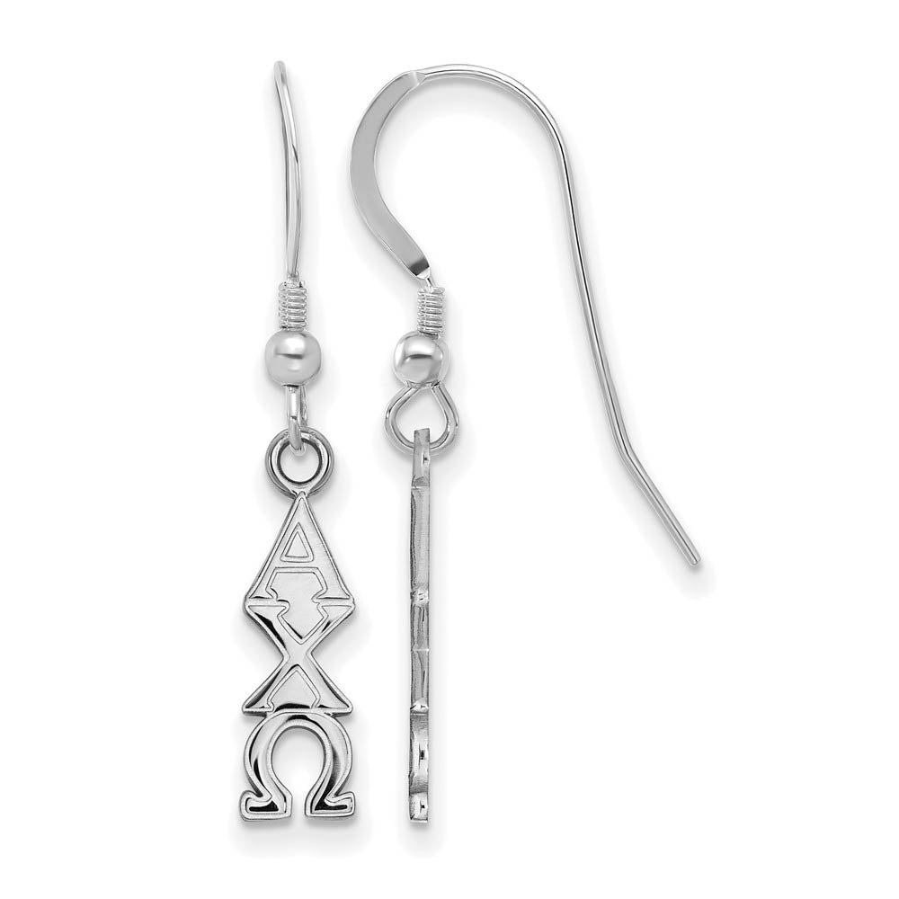 Sterling Silver Alpha Chi Omega Small Dangle Earrings, Item E17514 by The Black Bow Jewelry Co.