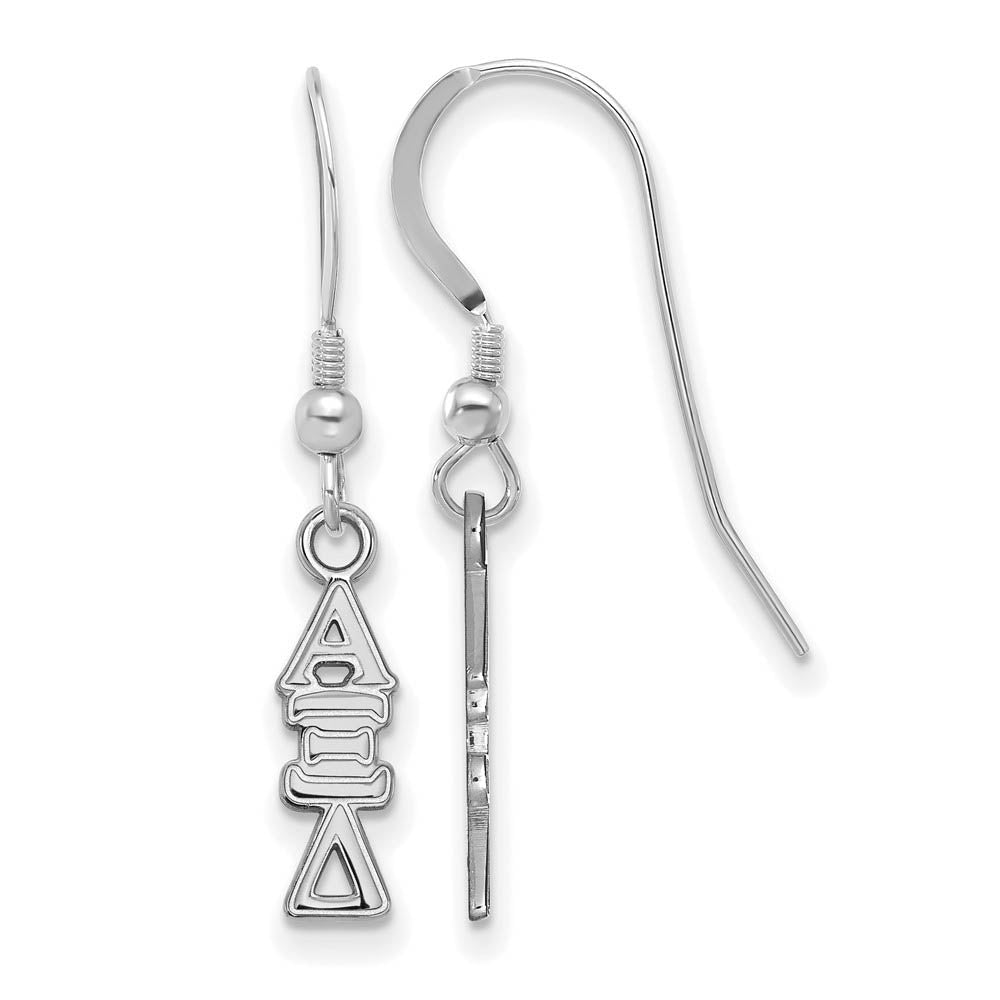Sterling Silver Small Alpha Xi Delta Dangle Earrings, Item E17537 by The Black Bow Jewelry Co.