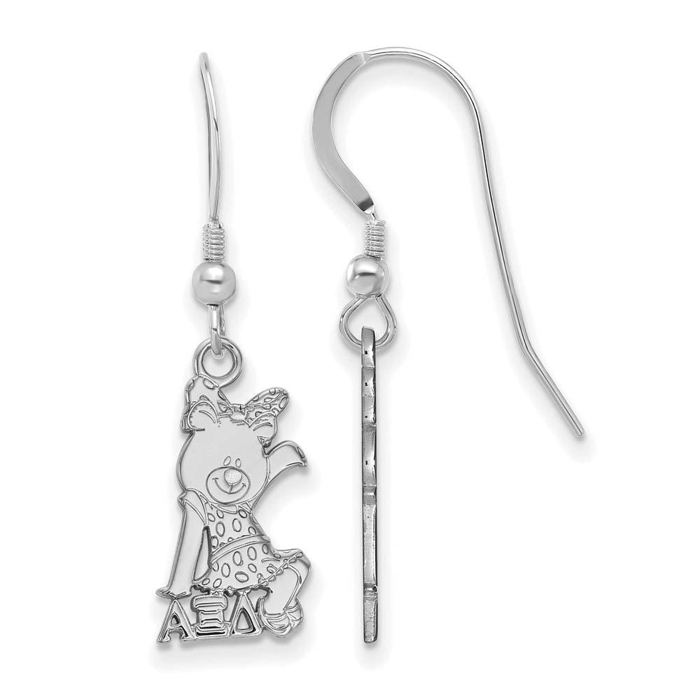 Sterling Silver Alpha Xi Delta Small Dangle Earrings, Item E17538 by The Black Bow Jewelry Co.