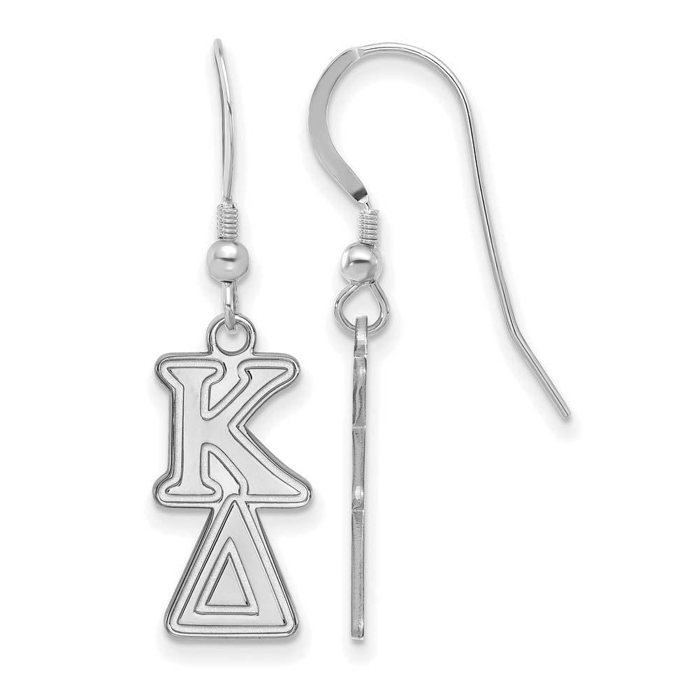 Sterling Silver Kappa Delta Dangle Small Earrings, Item E17560 by The Black Bow Jewelry Co.