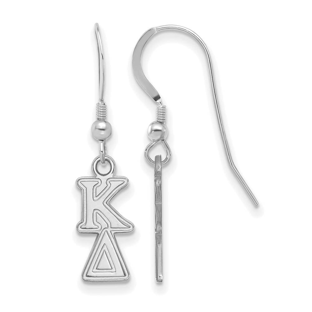 Sterling Silver Kappa Delta XS Dangle Earrings, Item E17562 by The Black Bow Jewelry Co.