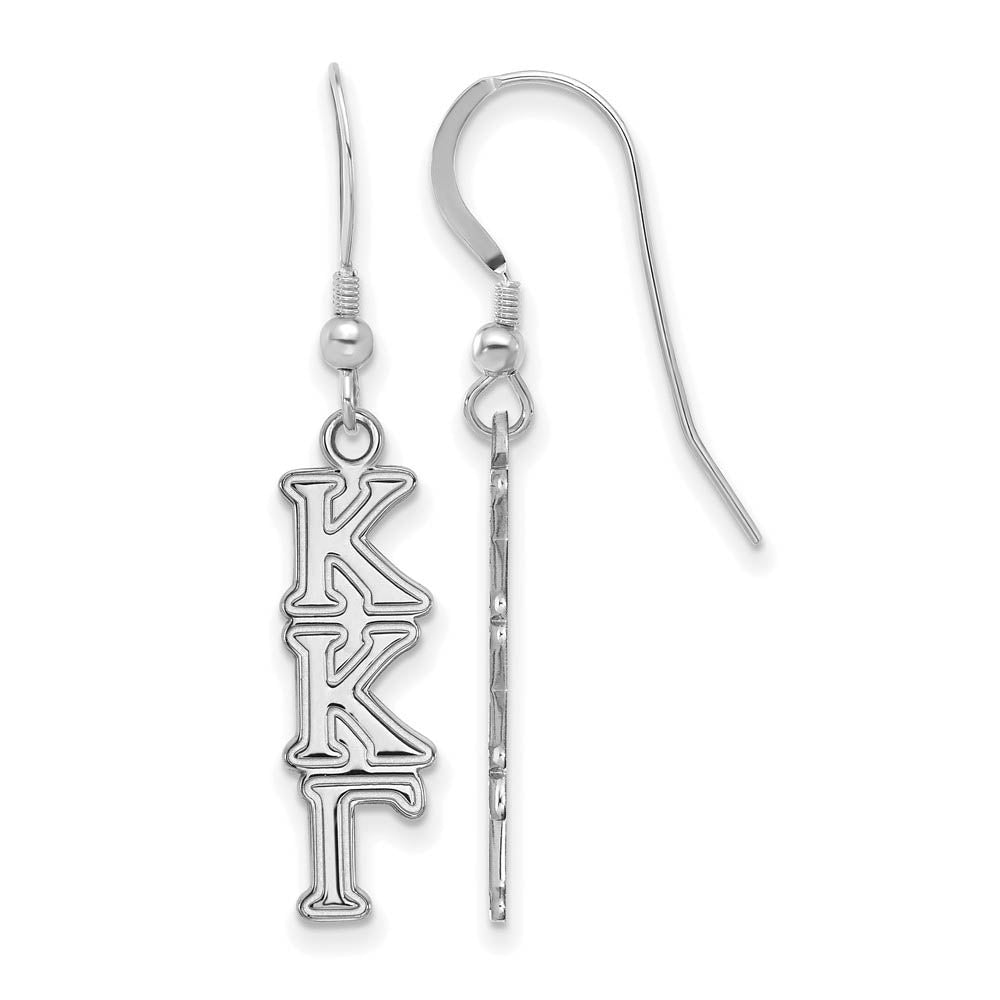Sterling Silver Kappa Kappa Gamma Dangle Small Earrings, Item E17563 by The Black Bow Jewelry Co.
