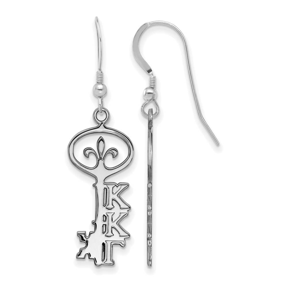 Sterling Silver Kappa Kappa Gamma Small Dangle Earrings, Item E17564 by The Black Bow Jewelry Co.