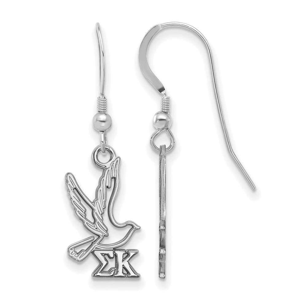 Sterling Silver Sigma Kappa Small Dangle Earrings, Item E17579 by The Black Bow Jewelry Co.