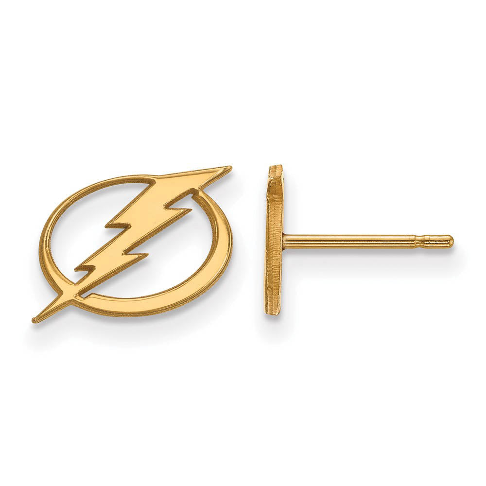 10k Yellow Gold NHL Tampa Bay Lightning XS Post Earrings, Item E17769 by The Black Bow Jewelry Co.