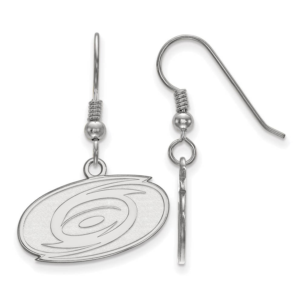 Sterling Silver NHL Carolina Hurricanes SM Dangle Earrings, Item E17999 by The Black Bow Jewelry Co.