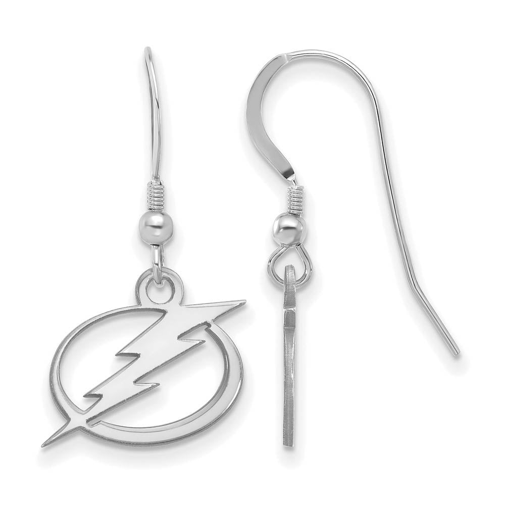 Sterling Silver NHL Tampa Bay Lightning SM Dangle Earrings, Item E18007 by The Black Bow Jewelry Co.