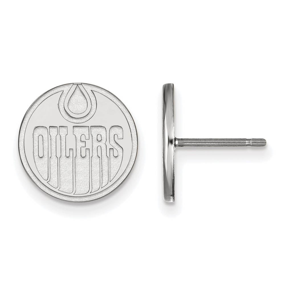 Sterling Silver NHL Edmonton Oilers Small Post Earrings, Item E18013 by The Black Bow Jewelry Co.