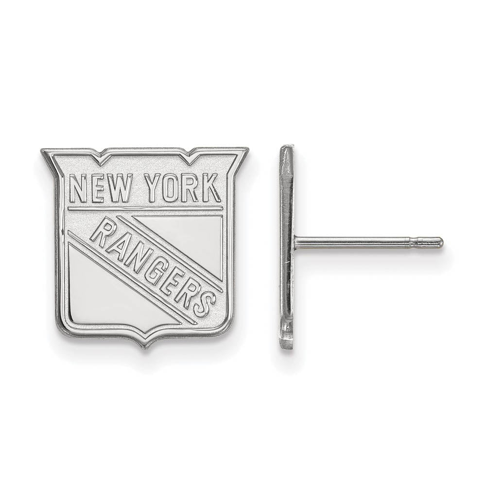 Sterling Silver NHL New York Rangers Small Post Earrings, Item E18024 by The Black Bow Jewelry Co.