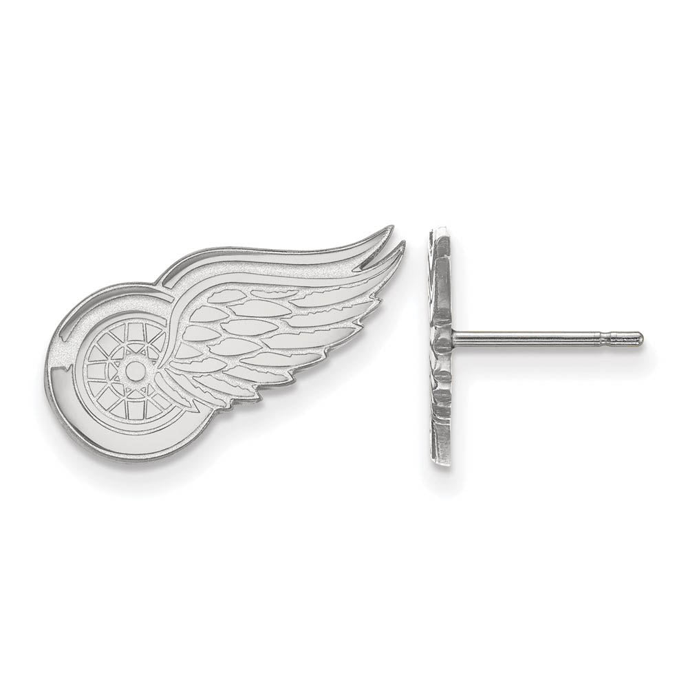 Sterling Silver NHL Detroit Red Wings Small Post Earrings, Item E18033 by The Black Bow Jewelry Co.