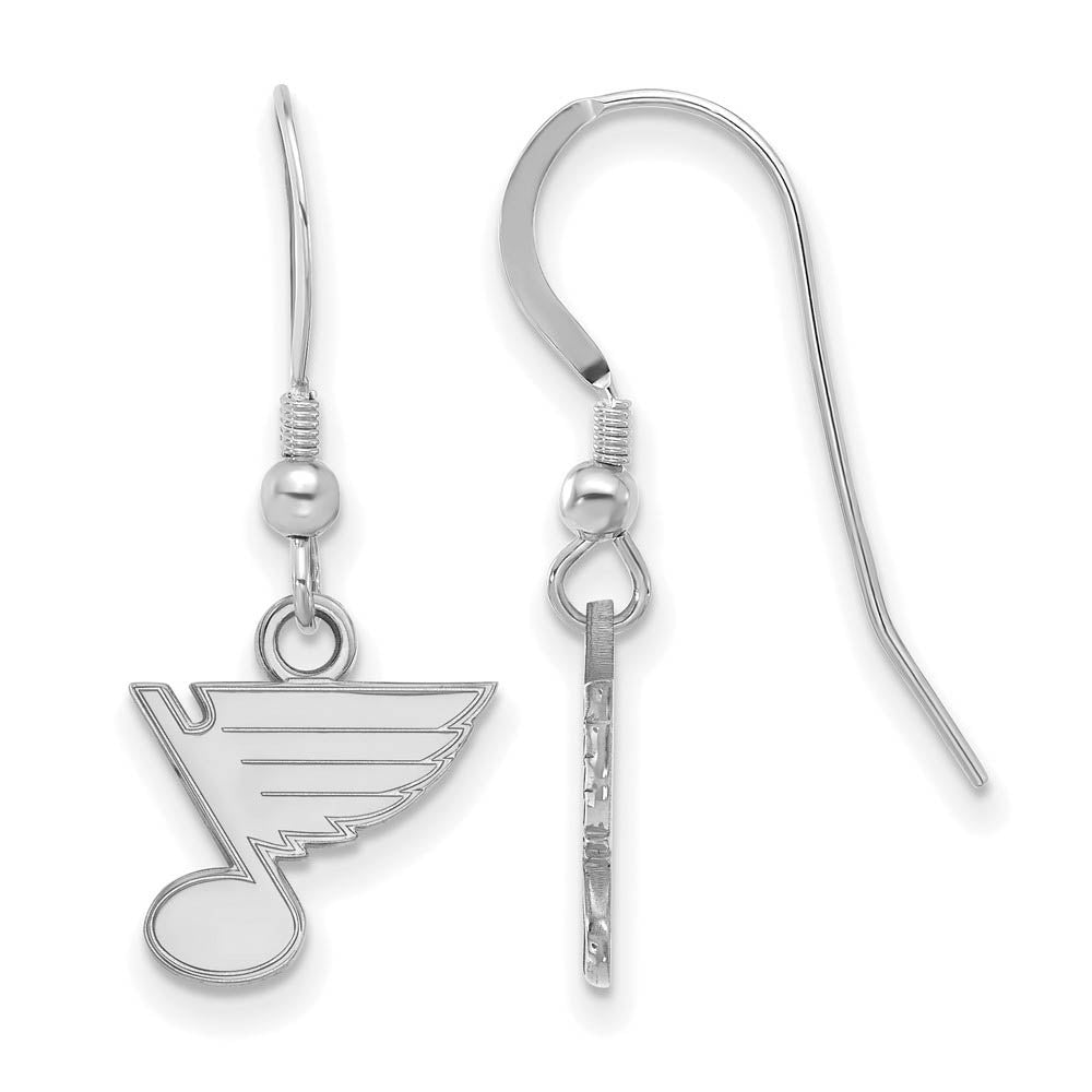 Sterling Silver NHL St. Louis Blues XS Dangle Earrings, Item E18042 by The Black Bow Jewelry Co.