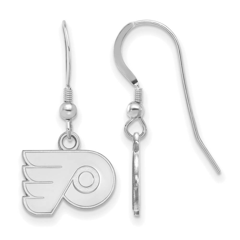 Sterling Silver NHL Philadelphia Flyers XS Dangle Earrings, Item E18047 by The Black Bow Jewelry Co.