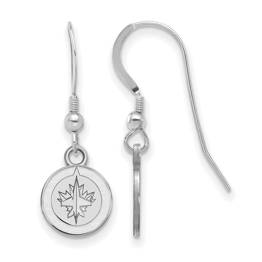 Sterling Silver NHL Winnipeg Jets XS Dangle Earrings, Item E18049 by The Black Bow Jewelry Co.