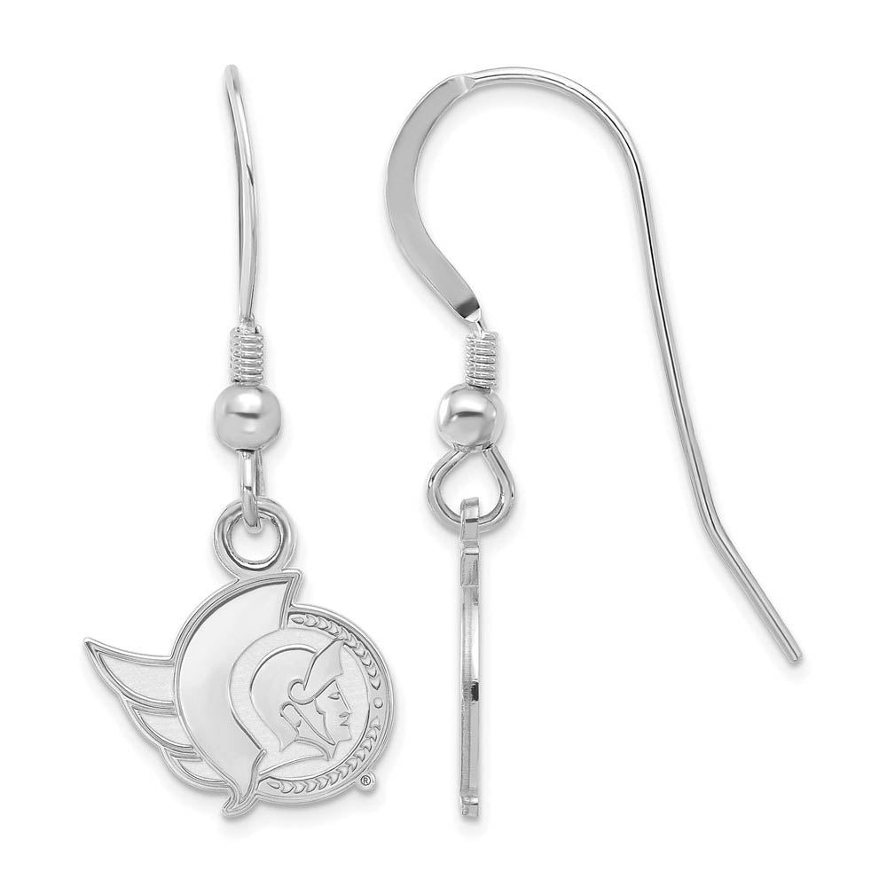 Sterling Silver NHL Ottawa Senators XS Dangle Earrings, Item E18055 by The Black Bow Jewelry Co.