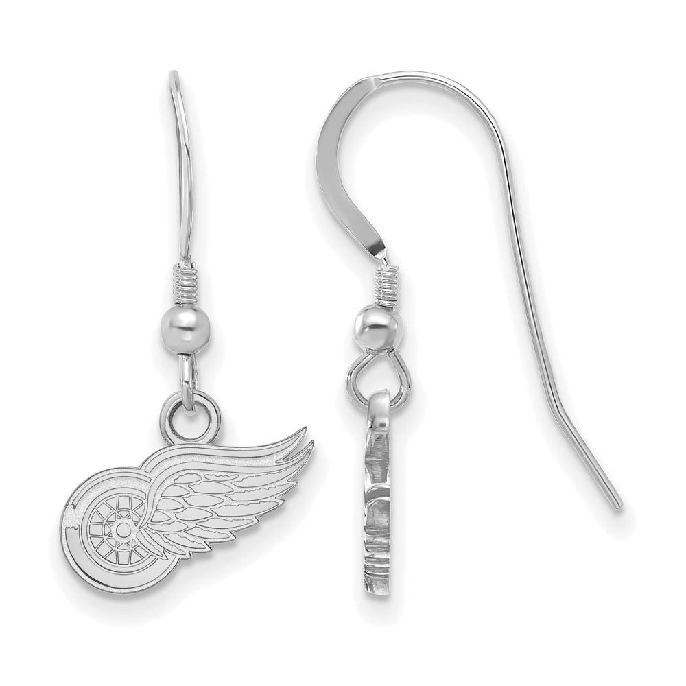 Sterling Silver NHL Detroit Red Wings XS Dangle Earrings, Item E18062 by The Black Bow Jewelry Co.