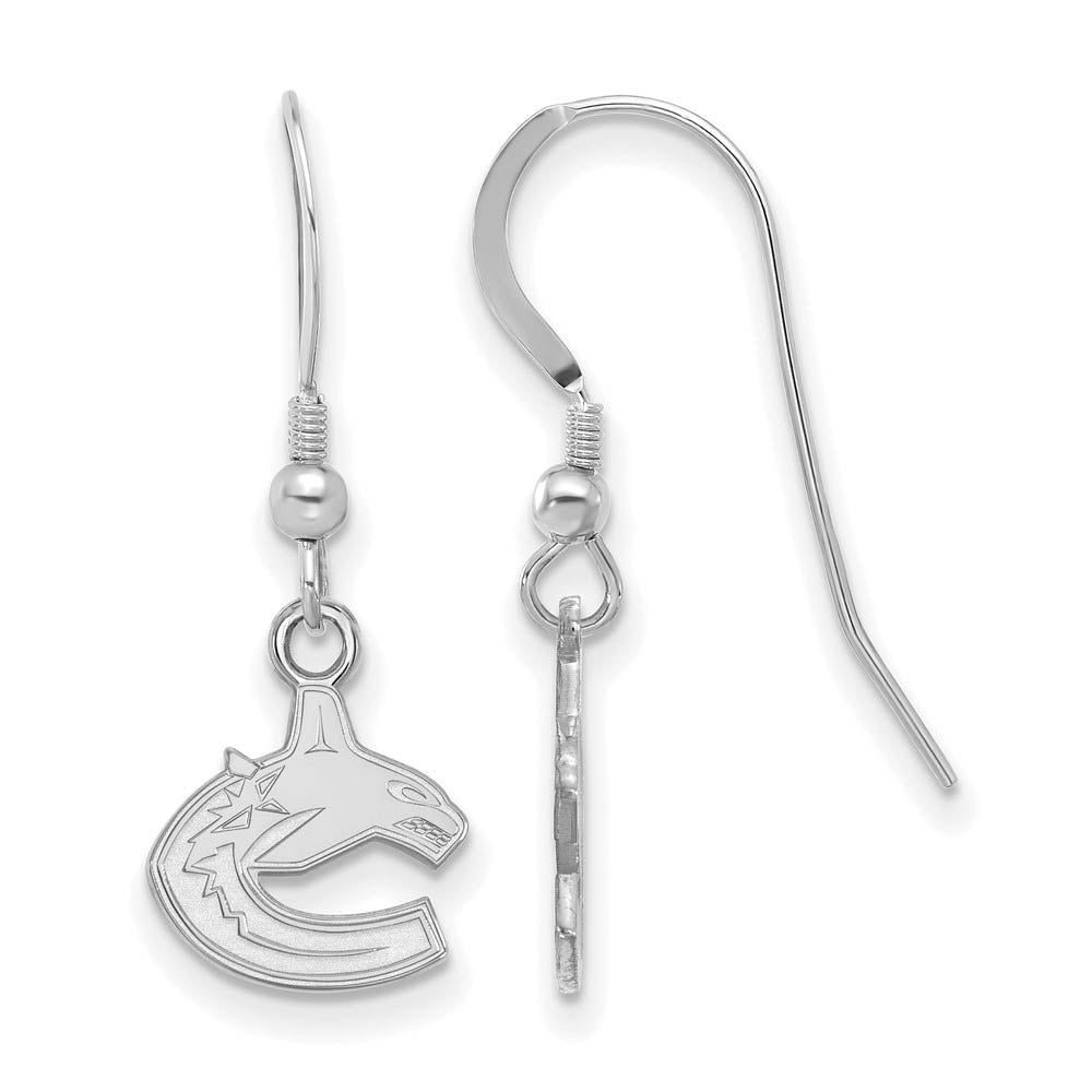 Sterling Silver NHL Vancouver Canucks XS Dangle Earrings, Item E18063 by The Black Bow Jewelry Co.