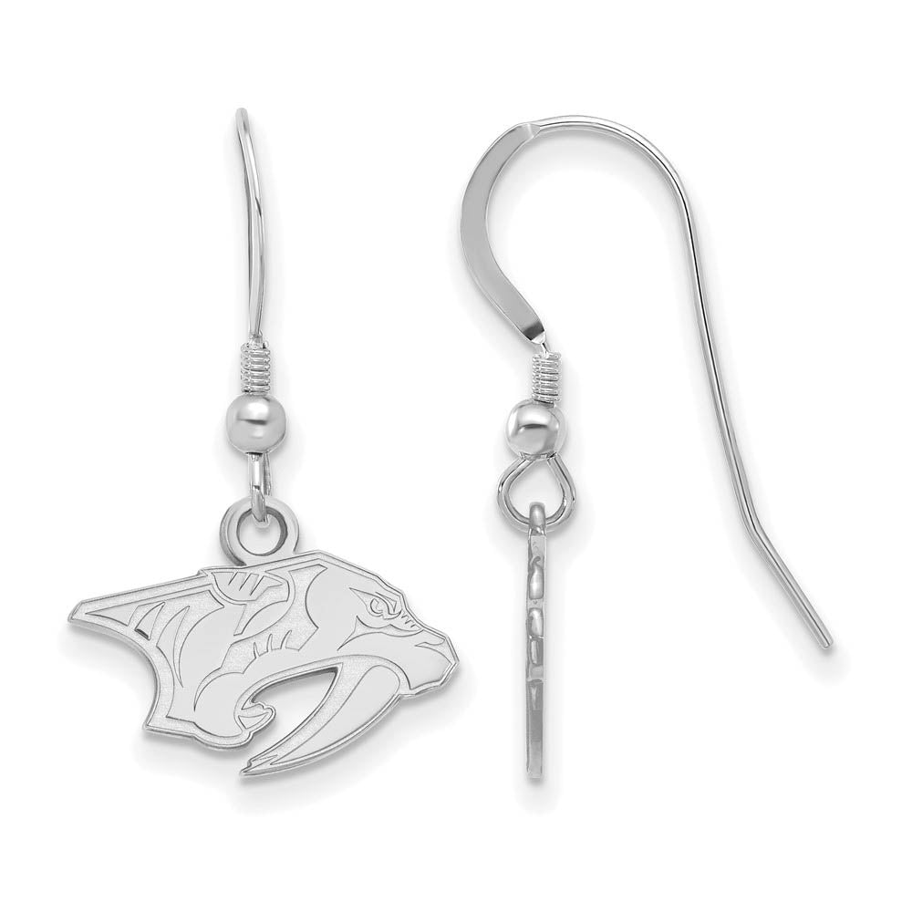 Sterling Silver NHL Nashville Predators XS Dangle Earrings, Item E18065 by The Black Bow Jewelry Co.