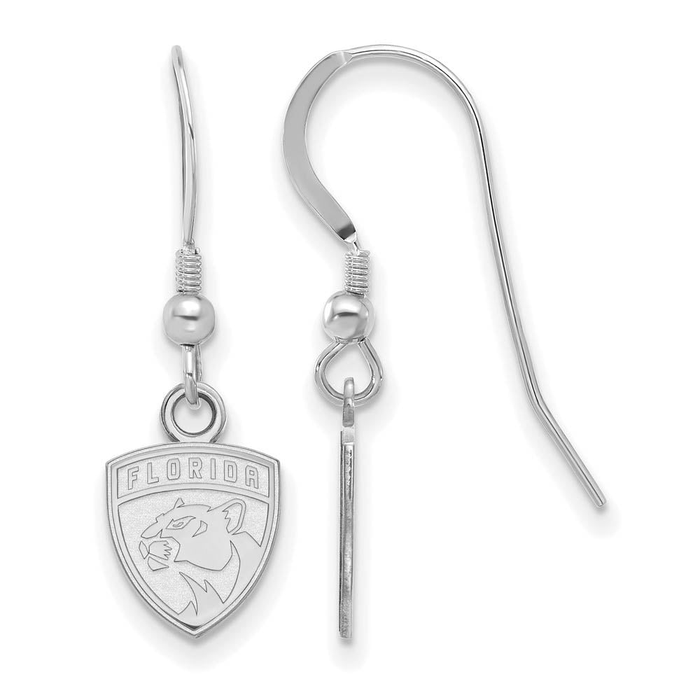 Sterling Silver NHL Florida Panthers XS Dangle Earrings, Item E18066 by The Black Bow Jewelry Co.